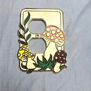 Vintage 1970s Sears Roebuck Merry Mushroom 2  Outlet Plate Cover Retro Kitchen
